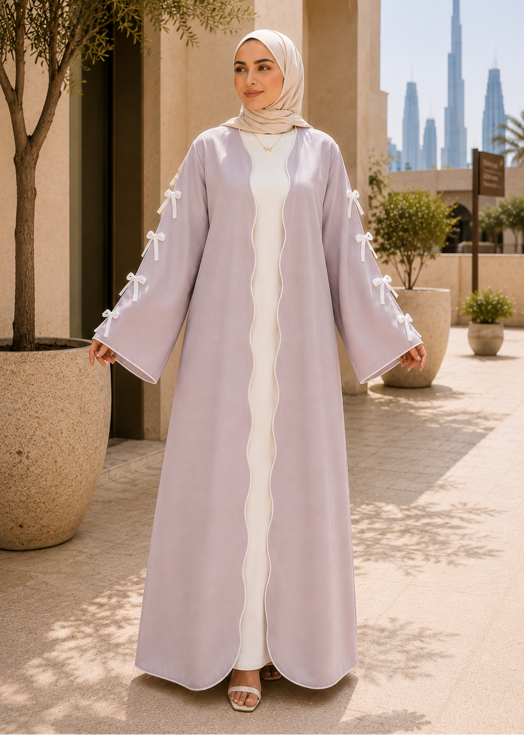 Bow Ribbon Abaya
