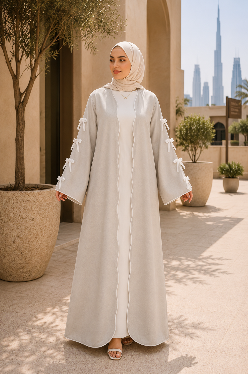 Bow Ribbon Abaya