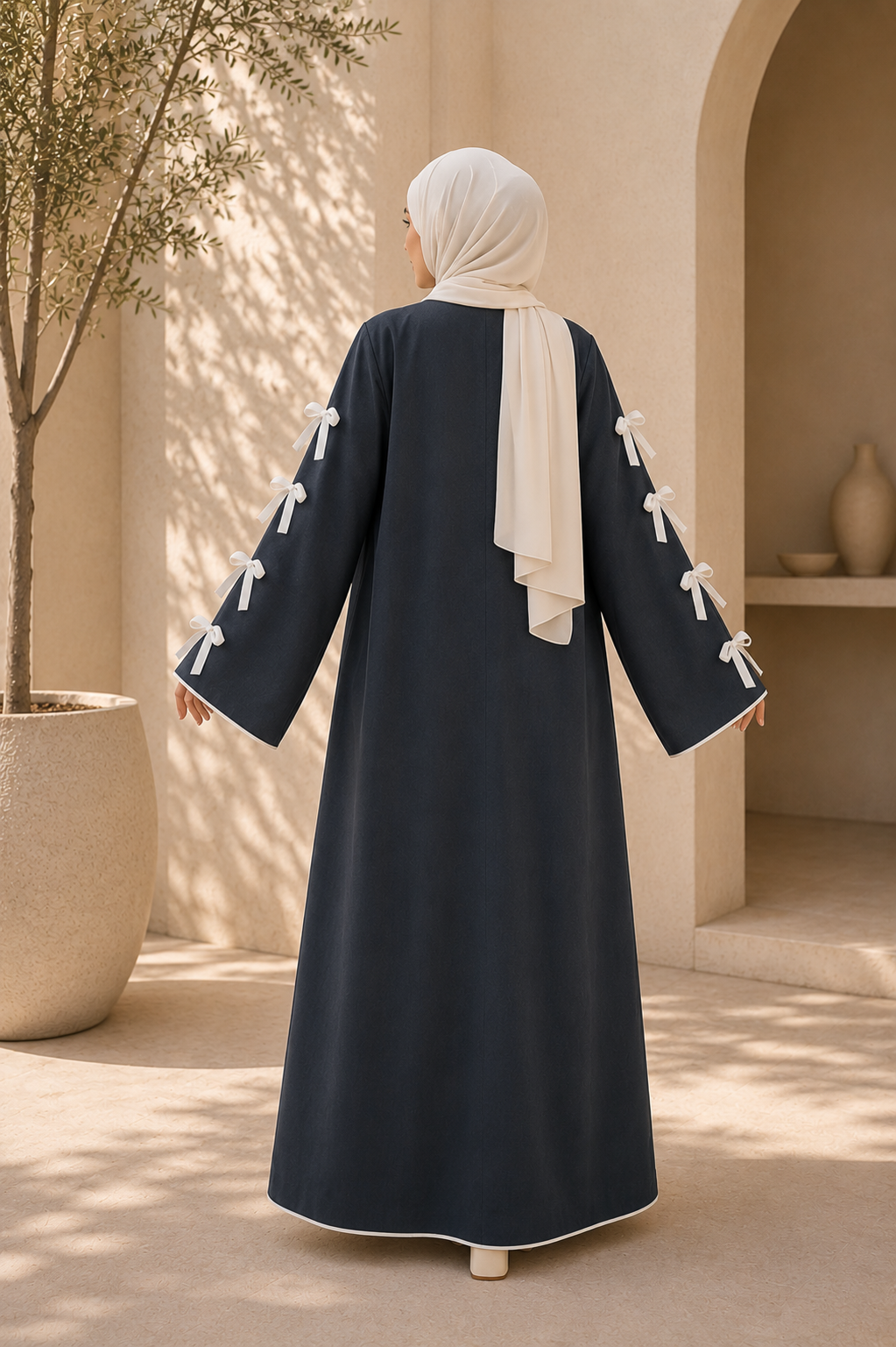 Bow Ribbon Abaya